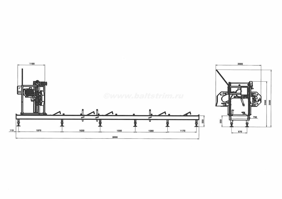 Горизонтальная ленточная пилорама ZBL-50H - купить у официального  поставщика по доступной цене с доставкой по России в интернет-магазине -  Baltstrim-shop.ru